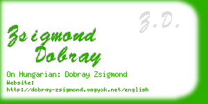 zsigmond dobray business card